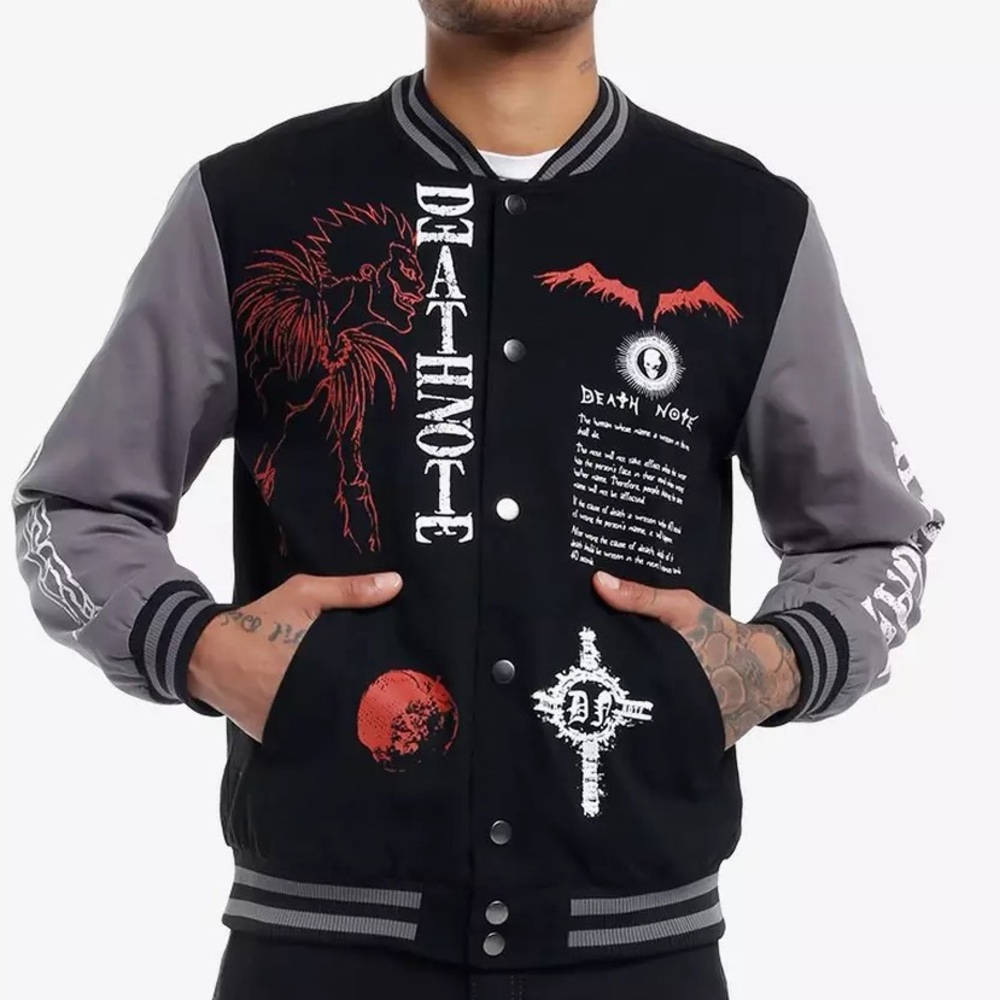 Unisex Death Note Hooded Varsity Jacket Hot‎ Topic